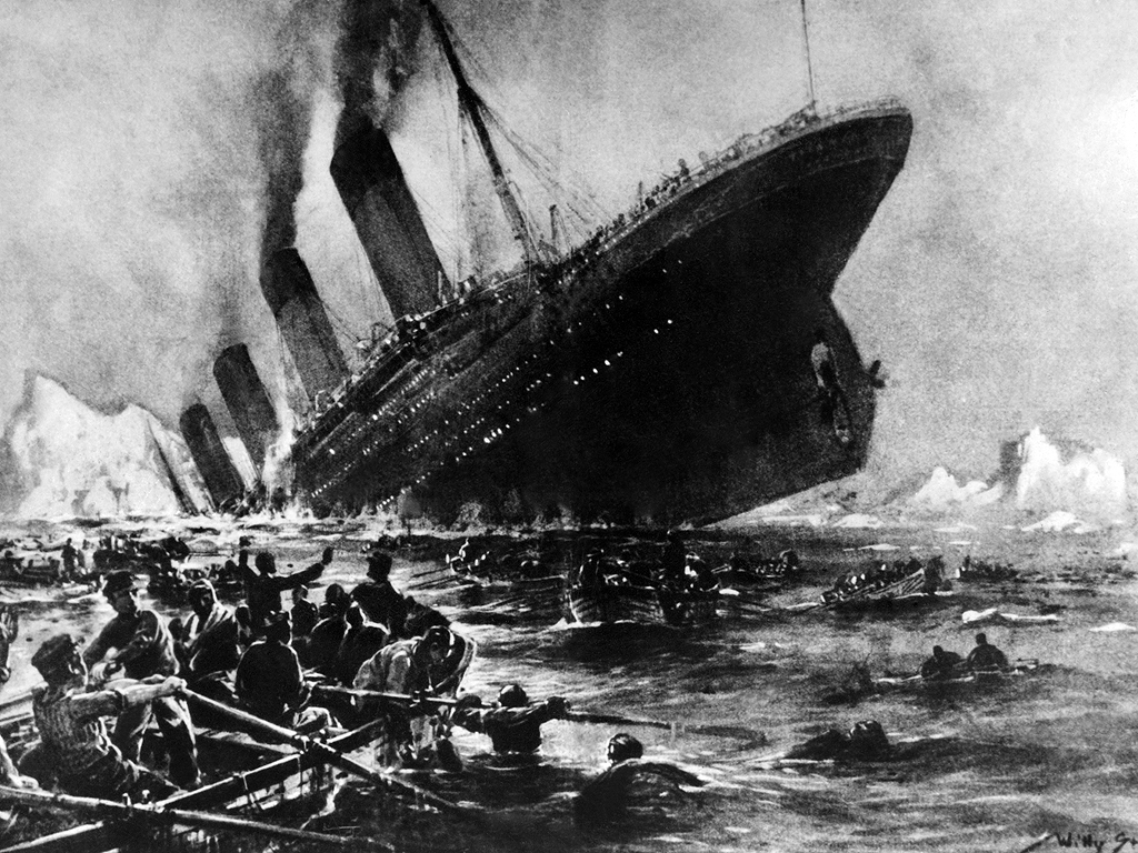 the Titanic sinking